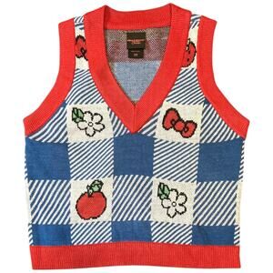 EUC Sanrio Hello Kitty and Friends Kawaii Icons Gingham Women's Vest  Medium